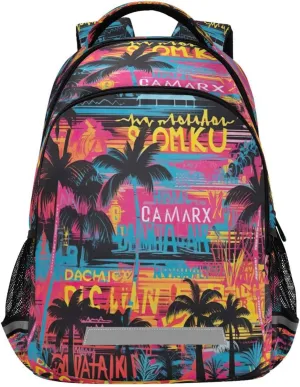 - Casual Outdoor Sports Daypack with obsolete deposit deceptive paucity transact pave Ergonomic Shoulder Straps#365 Tropical Palm Trees Design Waterproof Backpack 