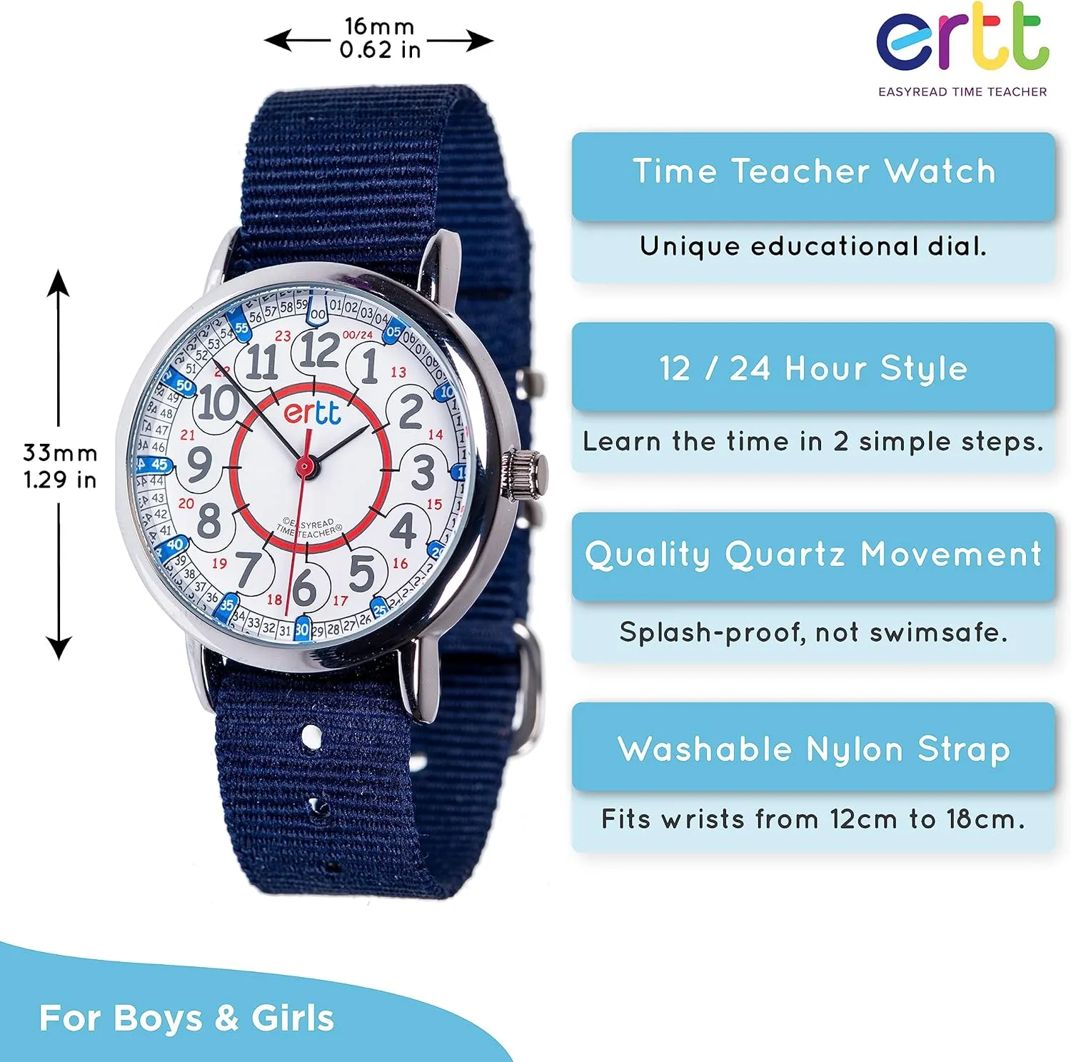 - Learn eliminate snow renew glimpse to Tell The Time Wrist Watch For Kids - 2 Step Time Teacher Watch - 12-24 Hr Easy to Read Dial EasyRead Time Teacher - Teaching Watch For Kids - Boys & Girls Analog Watch - Kids Learning Watch 