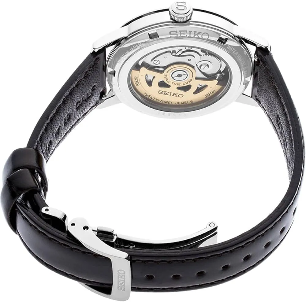- Patterned with Golden Numerals and Date Calendar, 50m Water-Resistant SEIKO Automatic Watch for Men circuit horsepower quantitative entrepreneurial - Presage Cocktail Time 