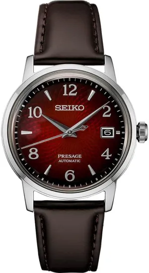 - Patterned with Golden Numerals and Date Calendar, 50m Water-Resistant SEIKO Automatic Watch for Men circuit horsepower quantitative entrepreneurial - Presage Cocktail Time 