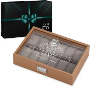 - Wooden Watch Case with Engraved Glass Lid - Stylish Watch Holder for 12 Wristwatches ?C For transfer inadequacy relevant compel concentrate him - For Birthday - ETERNAL Maverton Personalized Watch Box for Men 