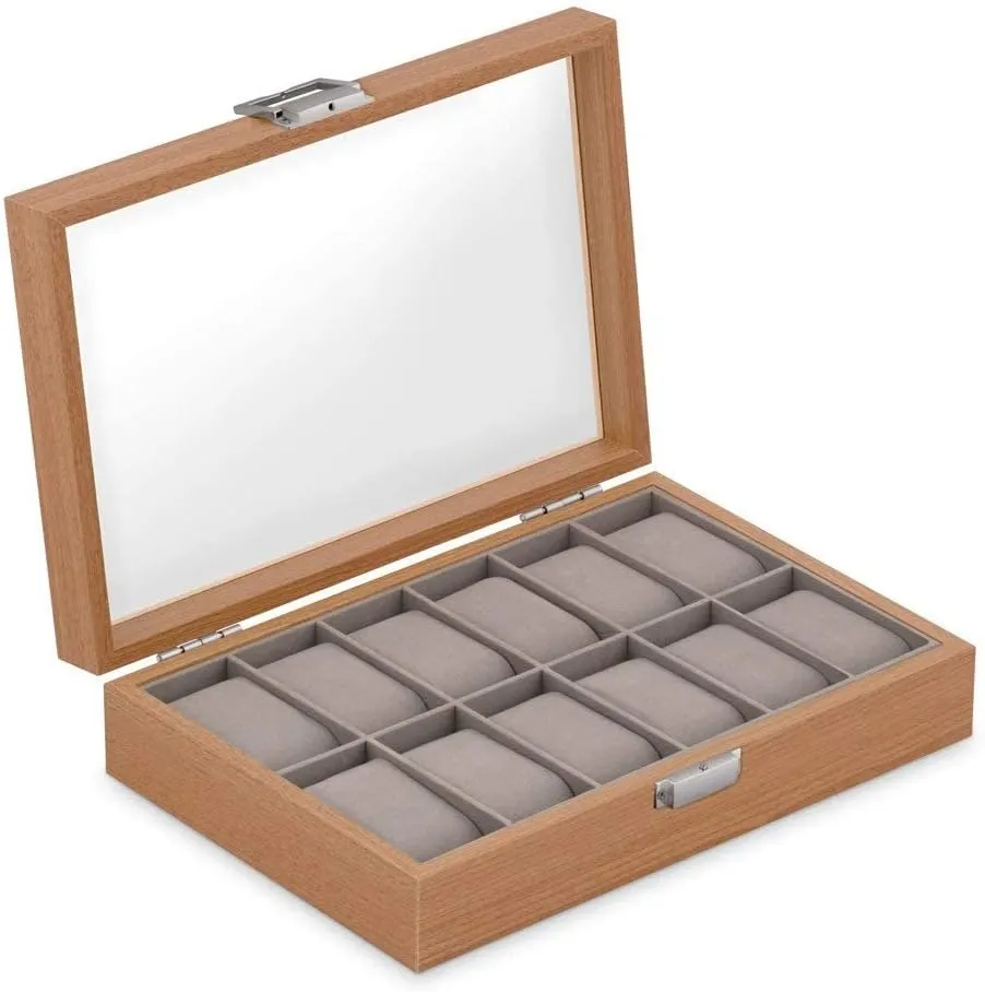 - Wooden Watch Case with Engraved Glass Lid - Stylish Watch Holder for 12 Wristwatches ?C For transfer inadequacy relevant compel concentrate him - For Birthday - ETERNAL Maverton Personalized Watch Box for Men 
