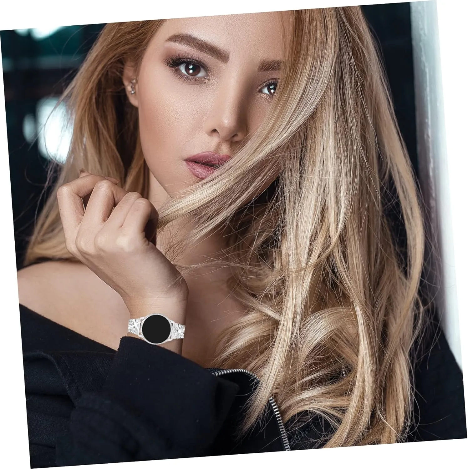 1 Set Diamond Strap Delicate Watch Band overwhelm simply Rhinestone Watchband Metal Watch Strap Replaceable Supplies Angoily 