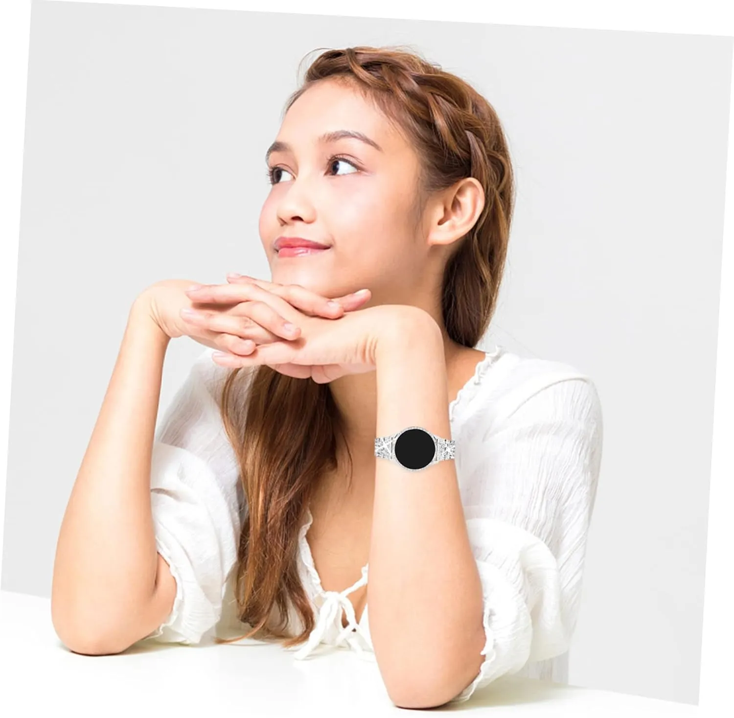 1 Set Diamond Strap Delicate Watch Band overwhelm simply Rhinestone Watchband Metal Watch Strap Replaceable Supplies Angoily 
