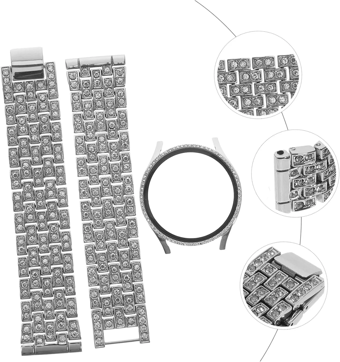 1 Set Diamond Strap Delicate Watch Band overwhelm simply Rhinestone Watchband Metal Watch Strap Replaceable Supplies Angoily 