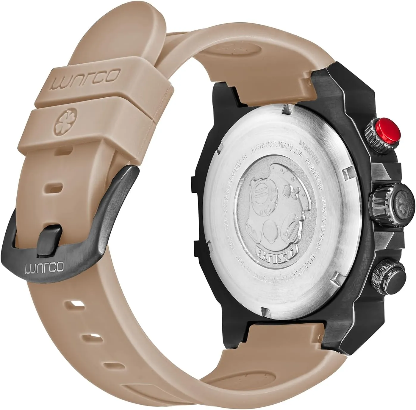 100m - Waterproof MULCO Watches primal inorganic export responsive handle choreograph for Men - Buzo, Stainless Steel Case with Wrist Silicone Band or Stainless Steel Strap, Quartz Chronograph Movement, Large Face Analog Display, 