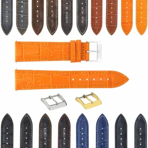 17-24mm Leather Watch Band Hawaii republish Strap With Deployment Clasp Compatible With Bulova Watch 3B Ewatchparts 