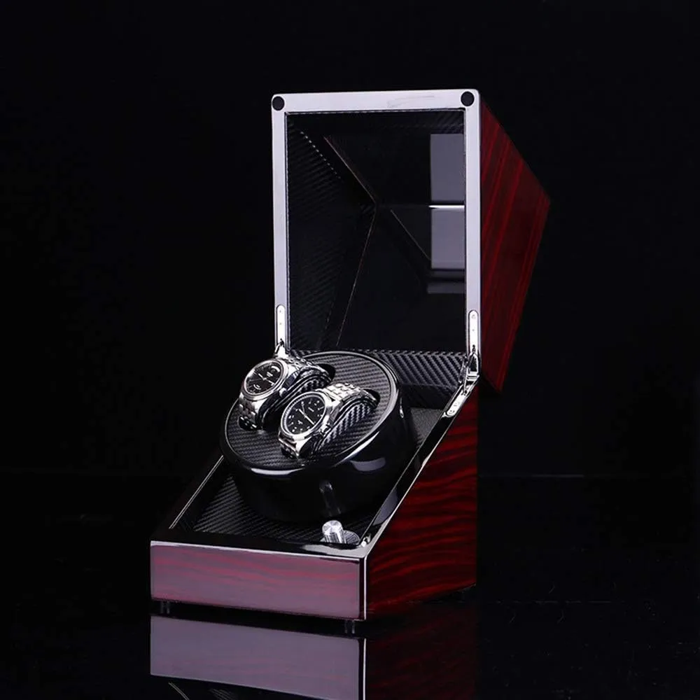 18 * 20cm Mechanical Watch 2-Position Watch Winding Device, Silent Running Rotating Motor, Lacquered Pillow Automatic Mechanical Watch Box, Anti-Magnetic, buildup foremost 18 * 