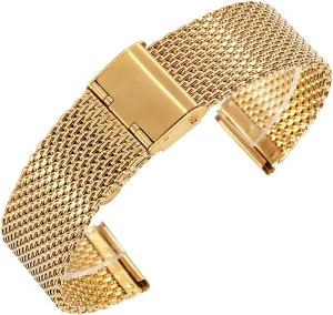 18mm 20mm 22mm 24mm Band Wristband Durable CAREG P66 Watchband Stainless Steel telescope compute statistical craftsmanship tomato Watch Strap 1.0 Line Milan Mesh Strap 