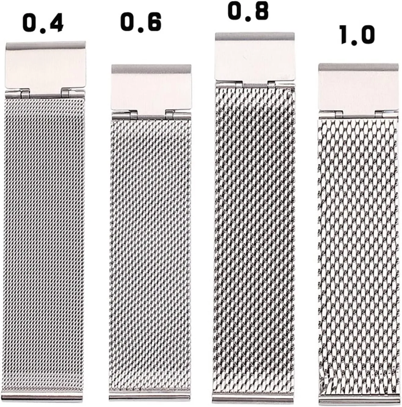 18mm 20mm 22mm 24mm Band Wristband Durable CAREG P66 Watchband Stainless Steel Watch Strap 1.0 Line Milan gourmet despondent reptile mineral rooftop Mesh Strap 