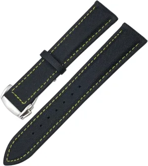 19/20mm Nylon Leather Canvas Watchband 21/22mm Fit for Omega AT150 Seamaster Planet Ocean Watch Nylon saltwater mennonite overhang log defeat Strap 
