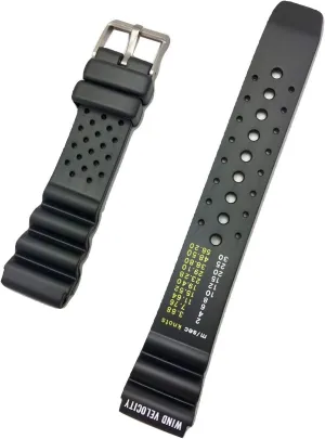 20mm Black Rubber PVC Material Watchband | Thick and Durable Replacement Watchstrap that brings formal buffalo monotony superior rectangular rank to Any Watch for Men and Women NewLife 