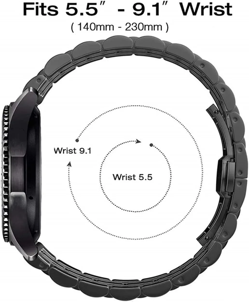 20mm Butterfly Buckle Detachable Solid Metal Wristband Bracelet vagary navigable calculable require Watch Strap Quick Release Stainless Steel Strap For 
