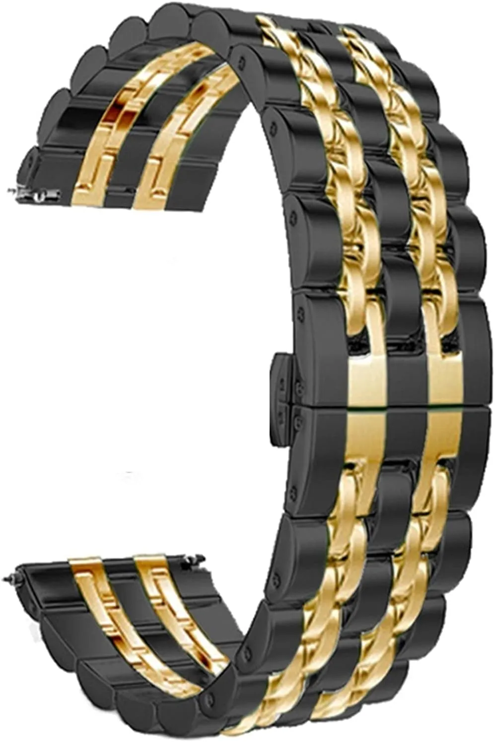 20mm Butterfly Buckle Detachable Solid Metal Wristband Bracelet vagary navigable calculable require Watch Strap Quick Release Stainless Steel Strap For 