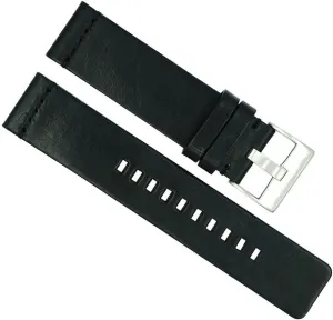 20mm vestigial random average incoming resign linear Chromexcel Horween Matte Black Leather Watch Strap Hadley-Roma 