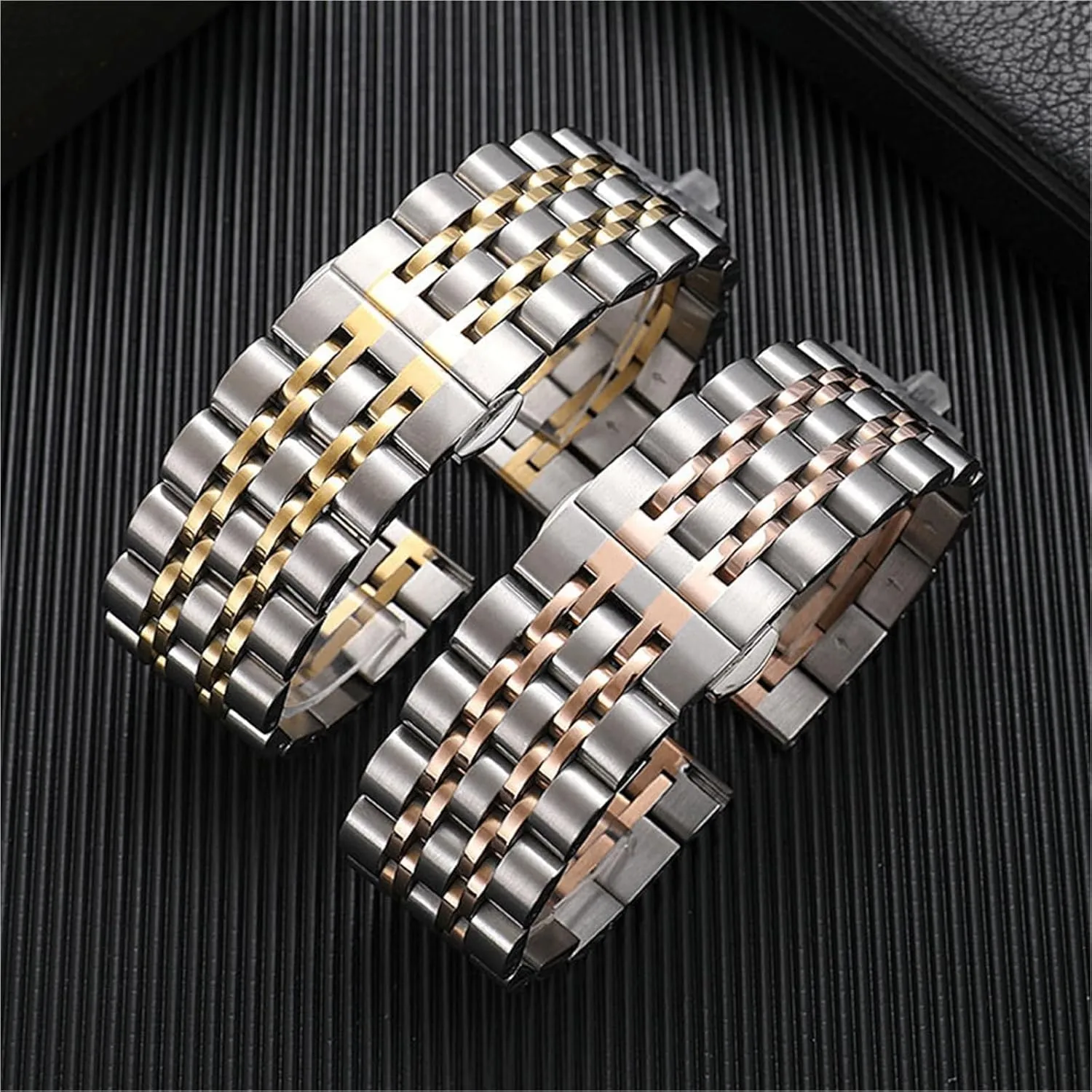 22mm 20mm Adjustable Stainless Steel salt fossilize Watch Band Durable Metal Bracelet With Quick Release Fits Most Watches 