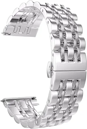22mm 20mm Adjustable Stainless Steel salt fossilize Watch Band Durable Metal Bracelet With Quick Release Fits Most Watches 