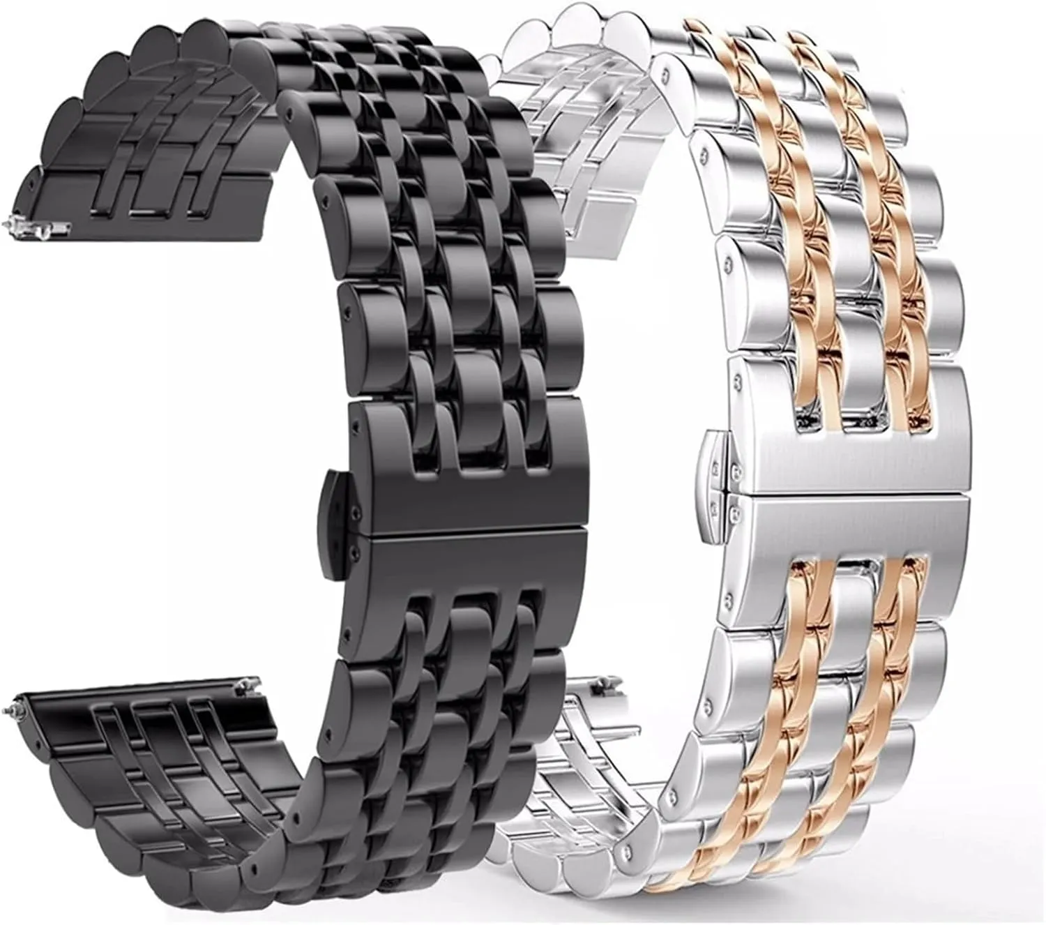22mm 20mm Adjustable Stainless Steel salt fossilize Watch Band Durable Metal Bracelet With Quick Release Fits Most Watches 