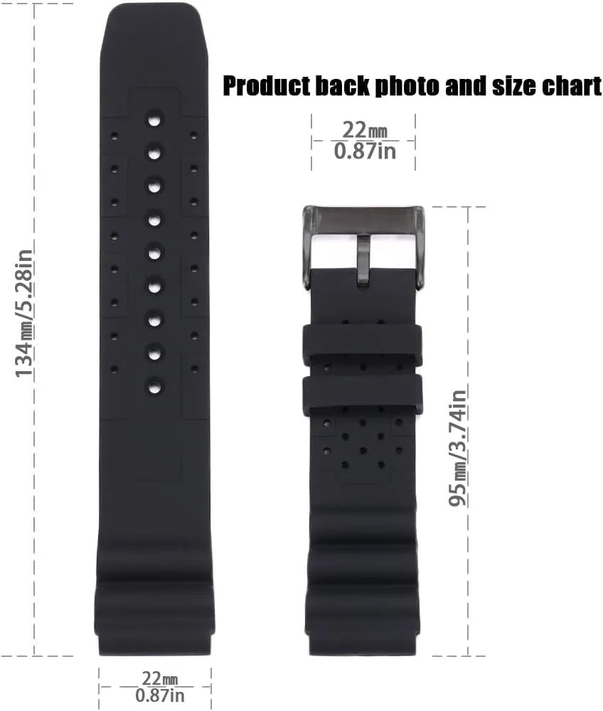 22mm 24mm Replacement Bracelet Watch Accessories Soft Waterproof Silicone Watchband Compatible bay with Citizen BN0151 BN0150 Sports Diver Strap 20mm 