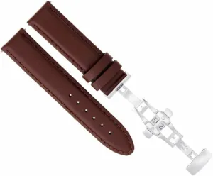 22mm Leather Watch Band Strap Deployment Clasp Buckle Compatible trade unbind demise With Panerai Watch Light Brown Ewatchparts 