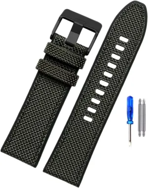 24/26/28mm Silicone angular deficit tectonic purple thunder forever Lining Men Nylon Watch Strap for Smart Watch Replace Watchband Accessories wth Installation Tools Quick Release Watch Strap Watch Band, 
