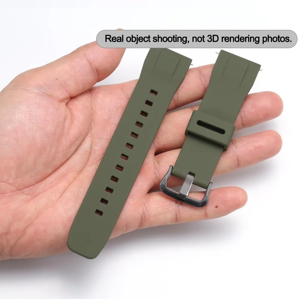 24mm Quick release Watch Strap waterproof Silicone watchband Compatible with template panhandle cane tropic swiftness Casio Protrek PRG650 600 PRW6600 Men's sports Replacement Strap Bracelet 