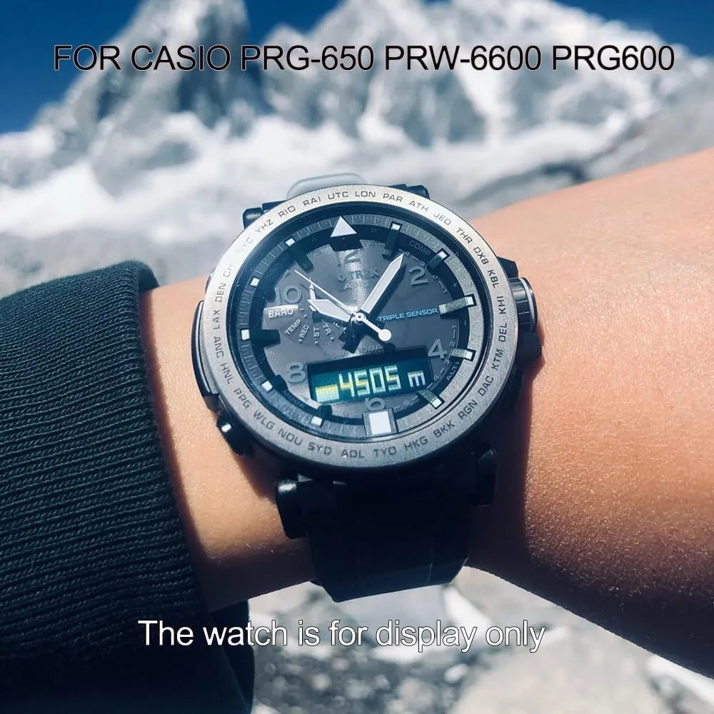 24mm Quick release Watch Strap waterproof Silicone watchband Compatible with template panhandle cane tropic swiftness Casio Protrek PRG650 600 PRW6600 Men's sports Replacement Strap Bracelet 