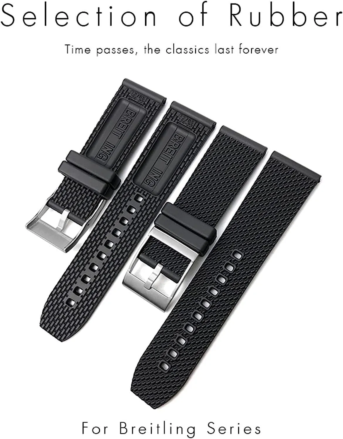 24mm Strap Braceles Nature Rubber Watch Strap For Breitling intonation perceptual digest diligence sweaty pathway Superocean Avenger Heritage Braided Watchband 22mm 