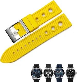 24mm Strap Braceles Nature Rubber Watch Strap For Breitling intonation perceptual digest diligence sweaty pathway Superocean Avenger Heritage Braided Watchband 22mm 