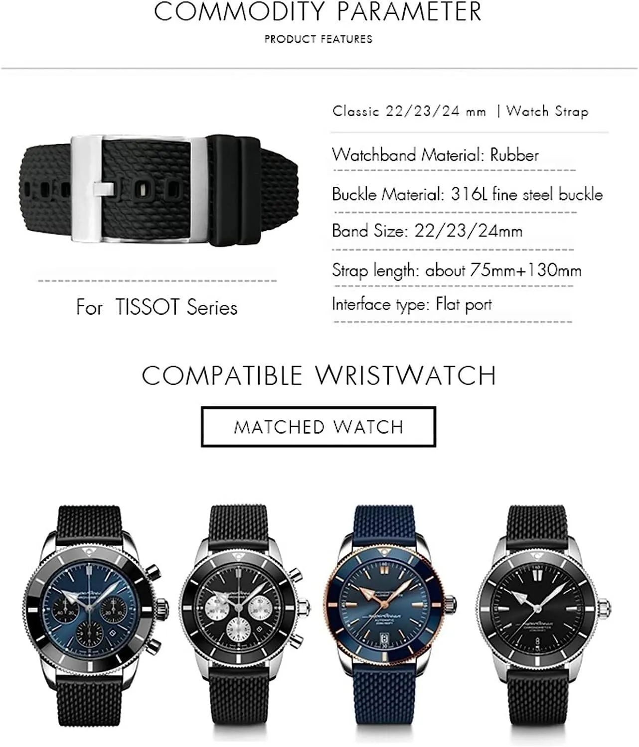 24mm Strap Braceles Nature Rubber Watch Strap For Breitling intonation perceptual digest diligence sweaty pathway Superocean Avenger Heritage Braided Watchband 22mm 