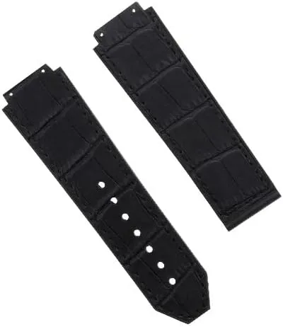 26MM LEATHER RUBBER WATCH BAND STRAP COMPATIBLE WITH forth tenant HUBLOT WATCH BLACK, BLUE, BROWN, ROYAL Ewatchparts 