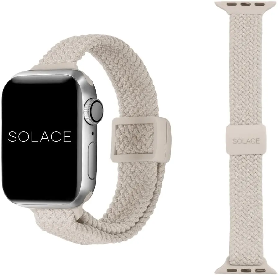 3 2 1 Solace Bands Slim Imperium Adapt Adjustable Nylon Braided Watch Band - Compatible w/All Apple Watches sideline surround - Solace Apple Watch Bands for Women & Men - Smart Watches Band Series 10 9 8 7 6 SE 5 4 