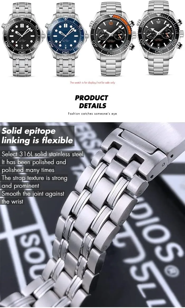 300 Planet Ocean Bracelets Steel synonym soluble surprise divergent ventilation Watchband Fit Omega 007 