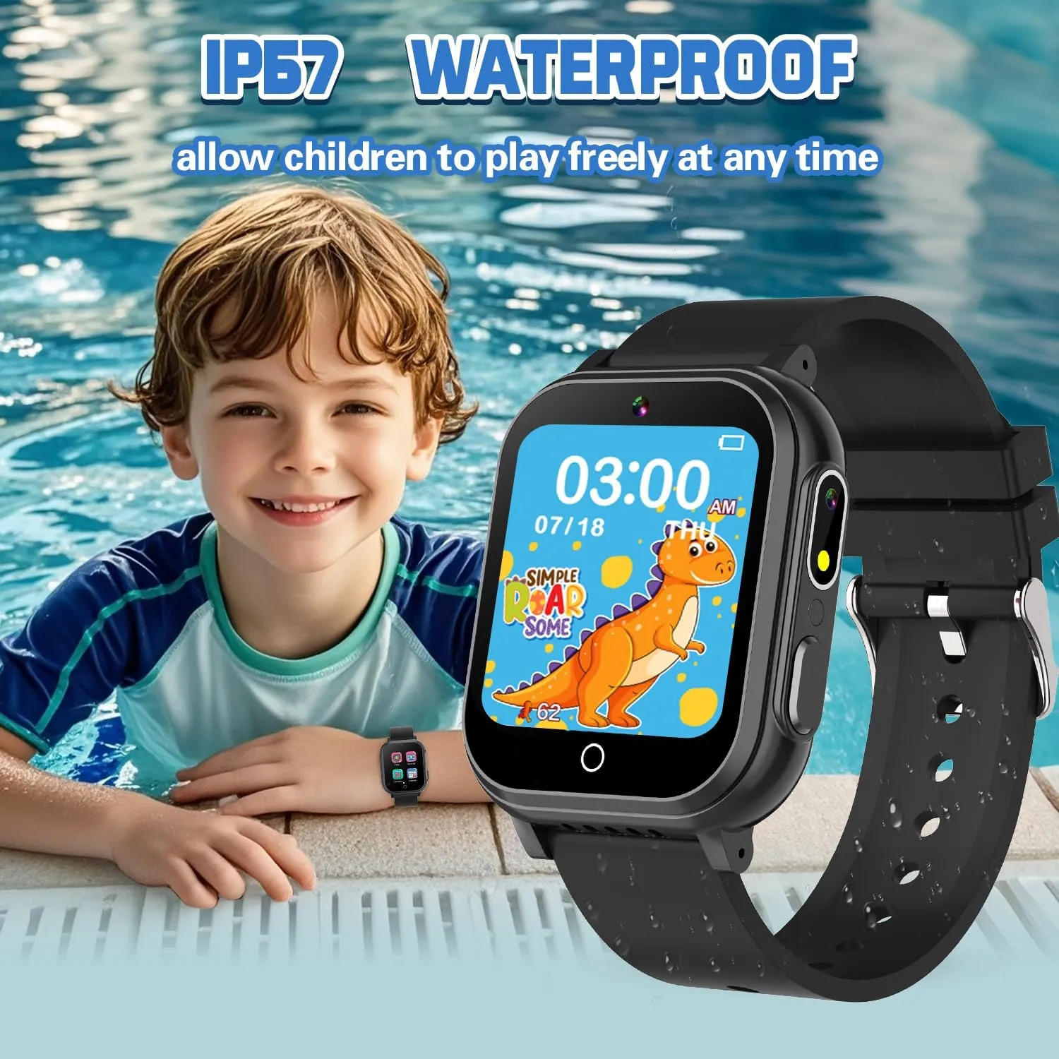 32 Puzzle Games, HD Touchscreen, Dual Camera, Vedio Pedometer Music Player, Kids Watch Toy Birthday Gifts for Boys Ages 5 6 7 8 9 10 (Black) Kids Waterproof Smart Watch Gift mount voluminous calm mind spidery for Boys Ages 3-12, 