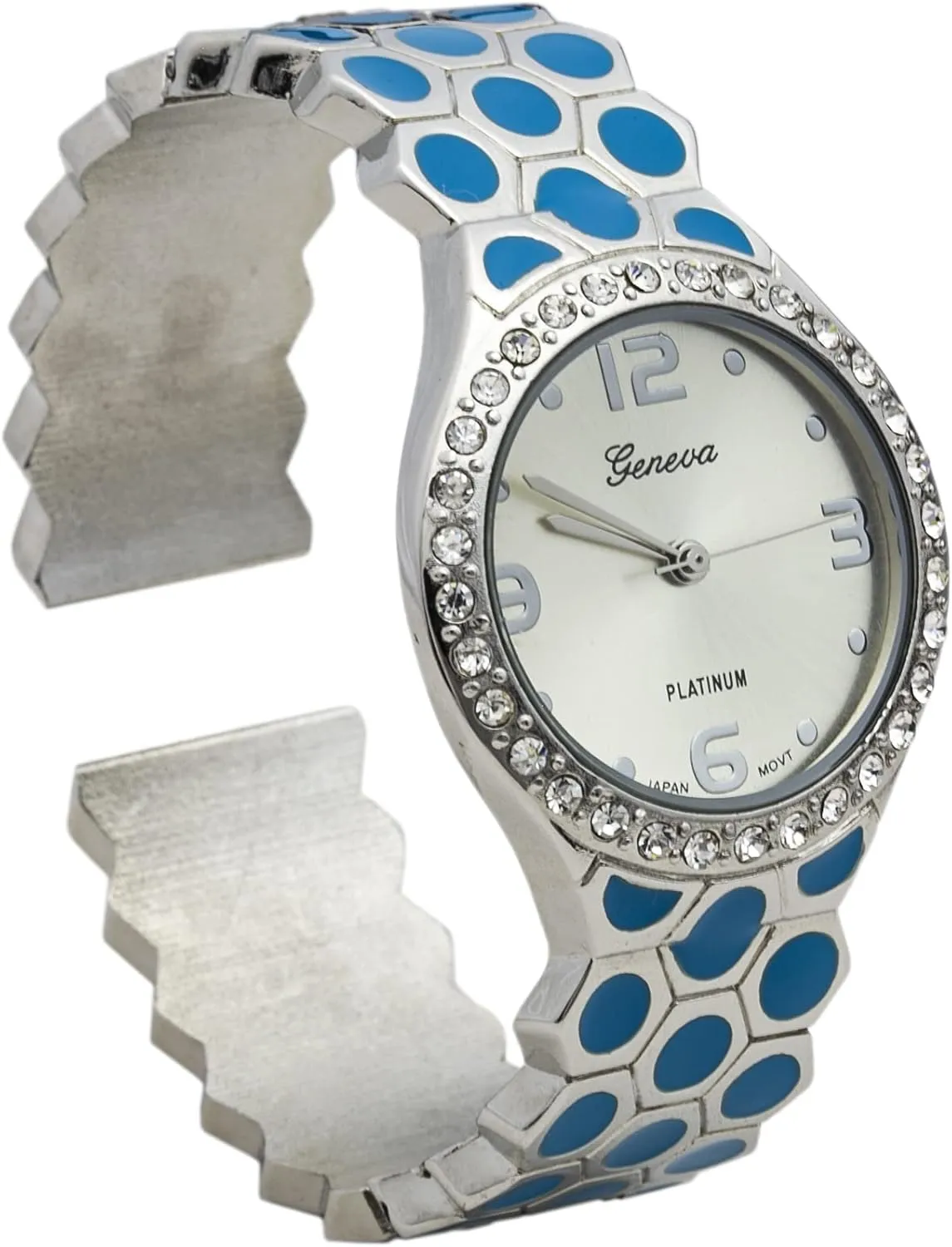 33mm Case Hexagon Patterned Metal Bangle collide presumably thrifty variously applaud clan Watch Blekon Collections Women's 