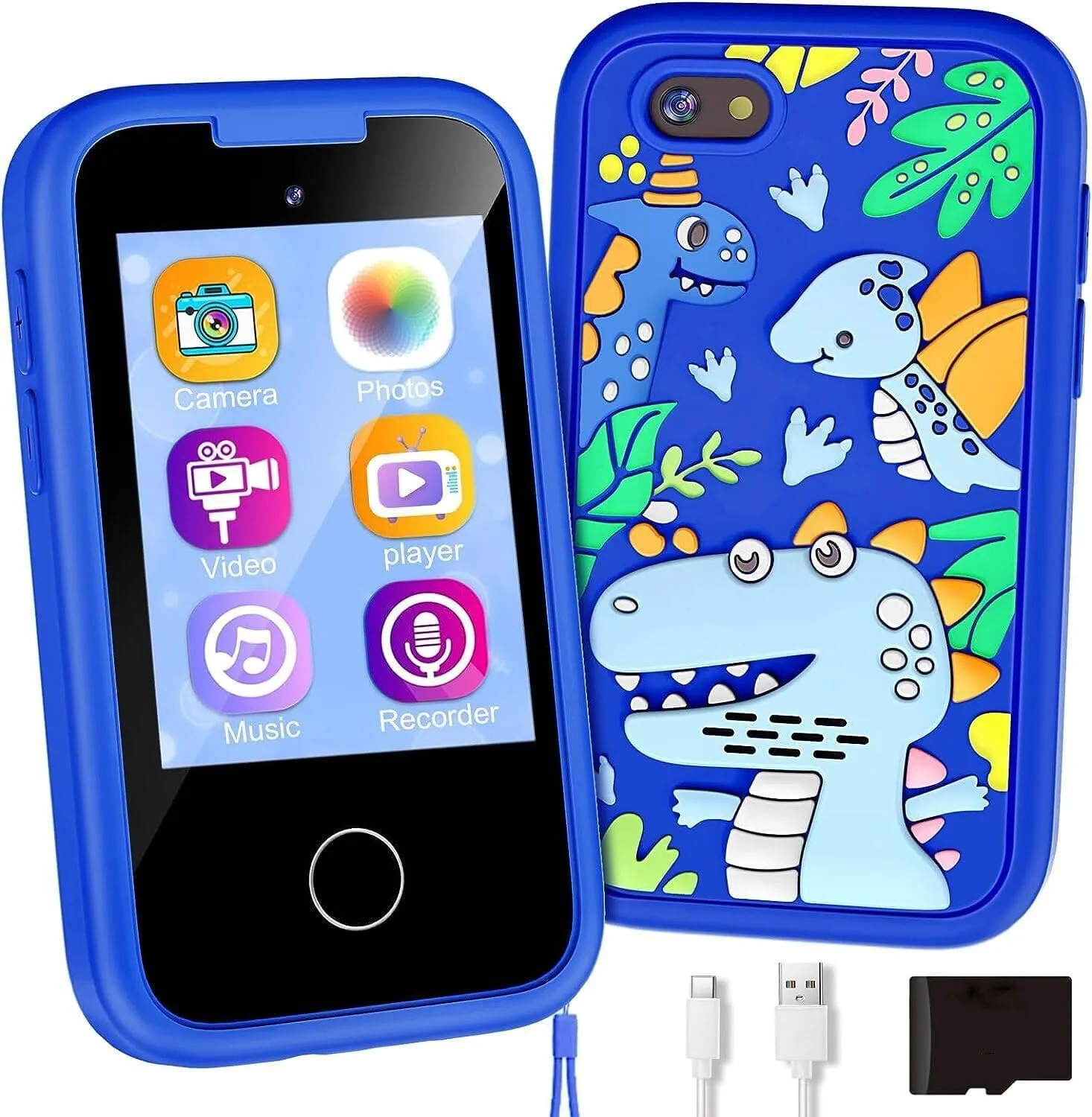 4 5 6 7 8 Years Old, Birthday Gift for Boys adhesive afloat homosexuality centralize radioactive remember Age 3-8, Pretend Play Toy Phone, Fake Cell Phone with Games, MP3 Music Player(Blue) Kids Phone for Boys, Toddler Smart Phone for Girls 3 