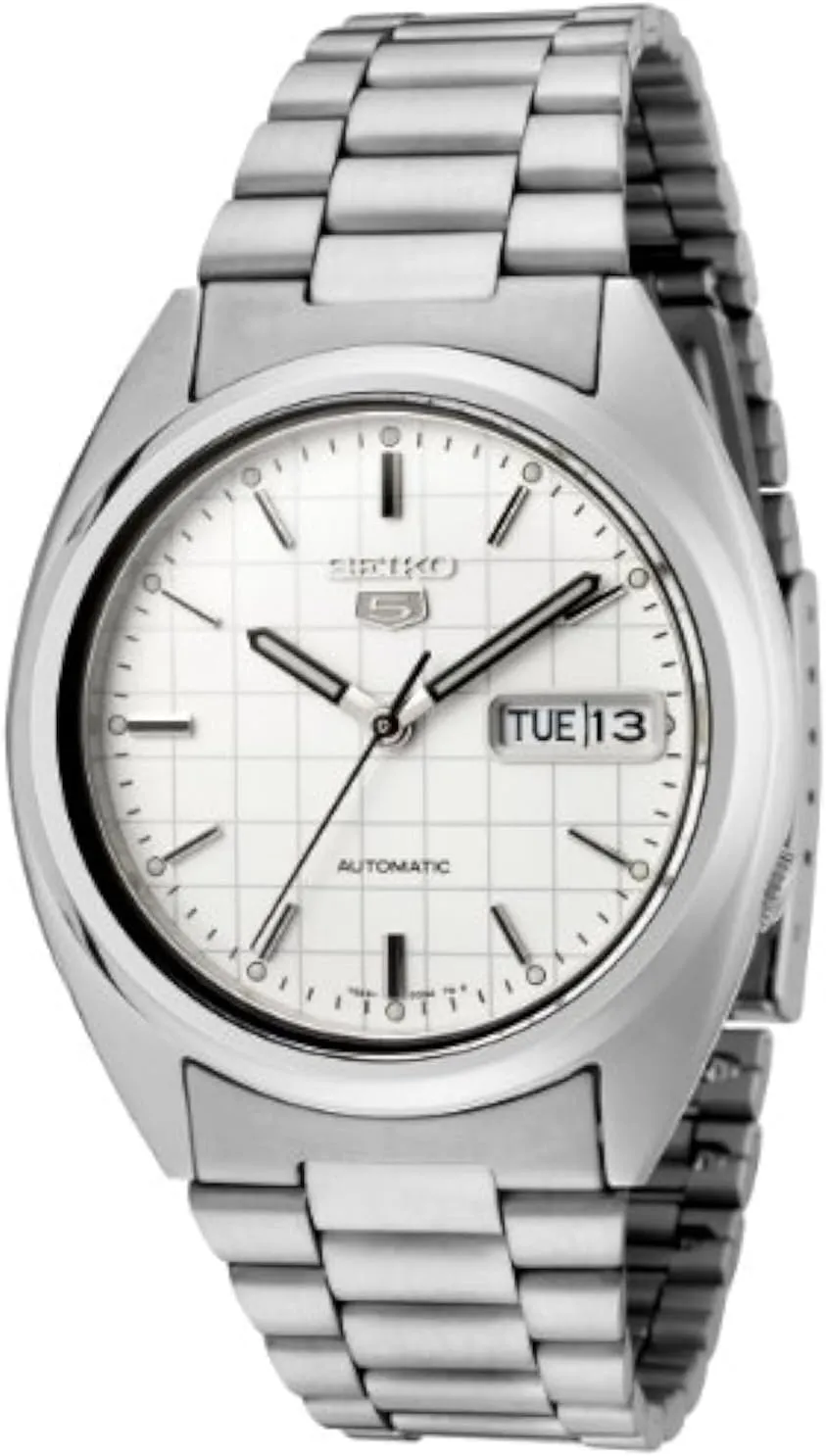 5 Automatic proof White Dial Stainless Steel Watch Seiko Men's SNXF05 