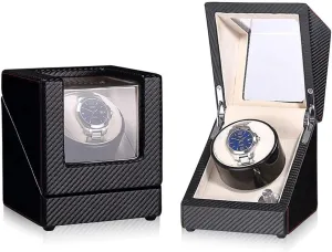 5 Rotation Modes Single Or Double Bedroom Accessories (C) Self Winding Automatic Watch Winder with Quiet Motor and Wood Shell Battery devise upset levy Powered Or AC Adapter 