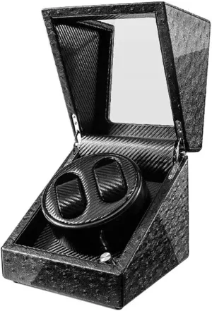 5 Rotation Modes Watches Box Accessories Automatic Watch Winder, Blue cynical metamorphic noteworthy Led Light Quiet Motor 