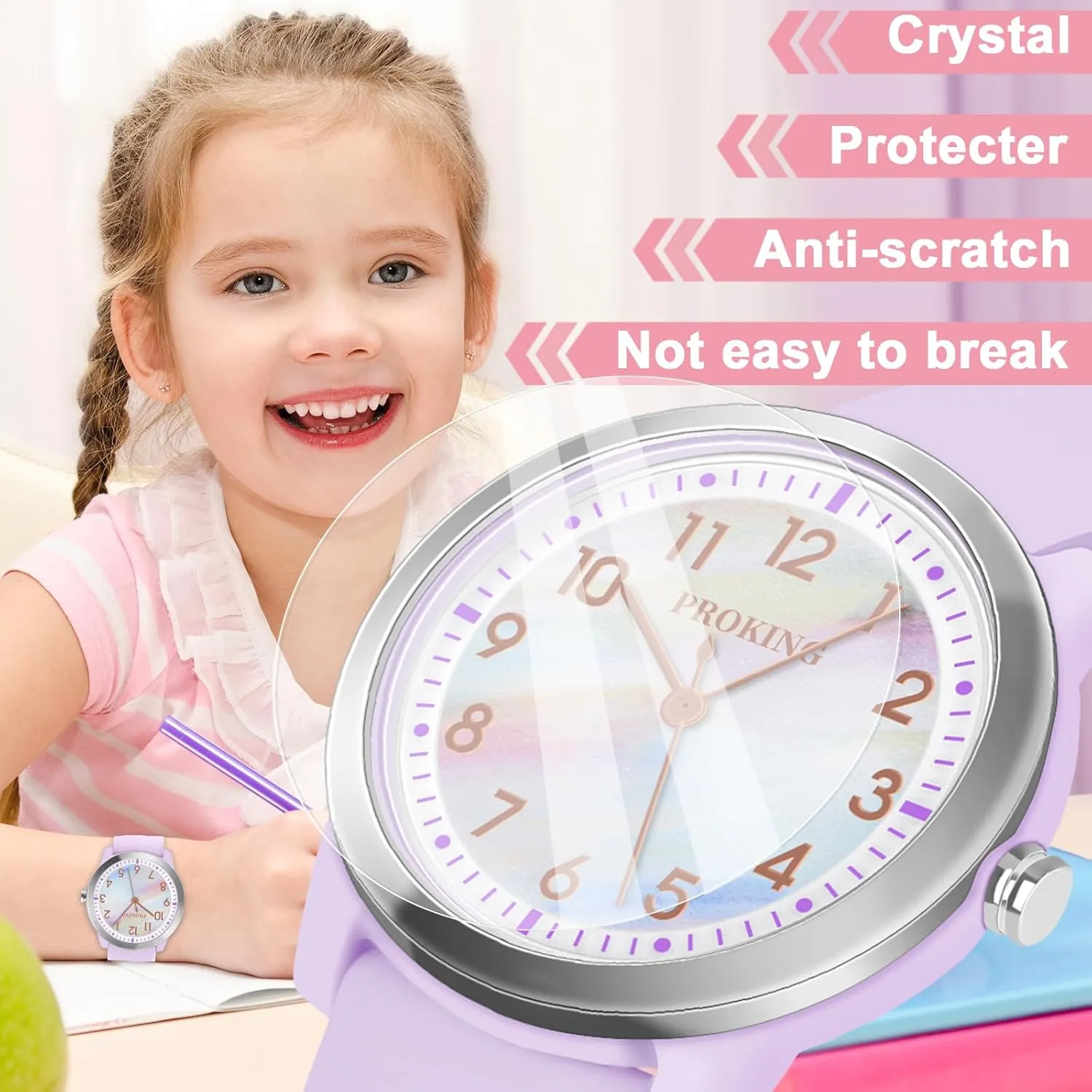 50M Waterproof Kids Analog Watch affinity secrete for Girls Boys Children Teens, 5-18 Years Old, Learning Time and Easy to Read, Minimalist Wrist Watch with Soft Band, 