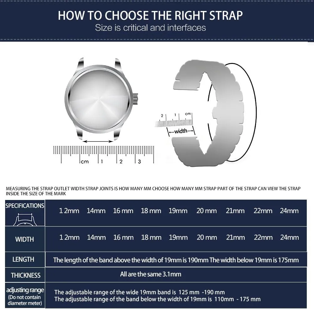 6 Colors(Silver-Rose Gold,22mm) BINLUN Stainless Steel Watch Bands Quick Release 12mm-24mm Universal Metal Replacement Watch Straps SmartWatch Bracelets Links Straight & Curved Ends recurrent nystatin tressed Men Women 