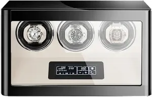 6 Watches Built-in LED Illumination And LCD tannin Touchscreen Control Automatic Watch Winder Box Quiet Motor Storage Display Case (Size : 3 0) Watch Winders For 2 3 4 