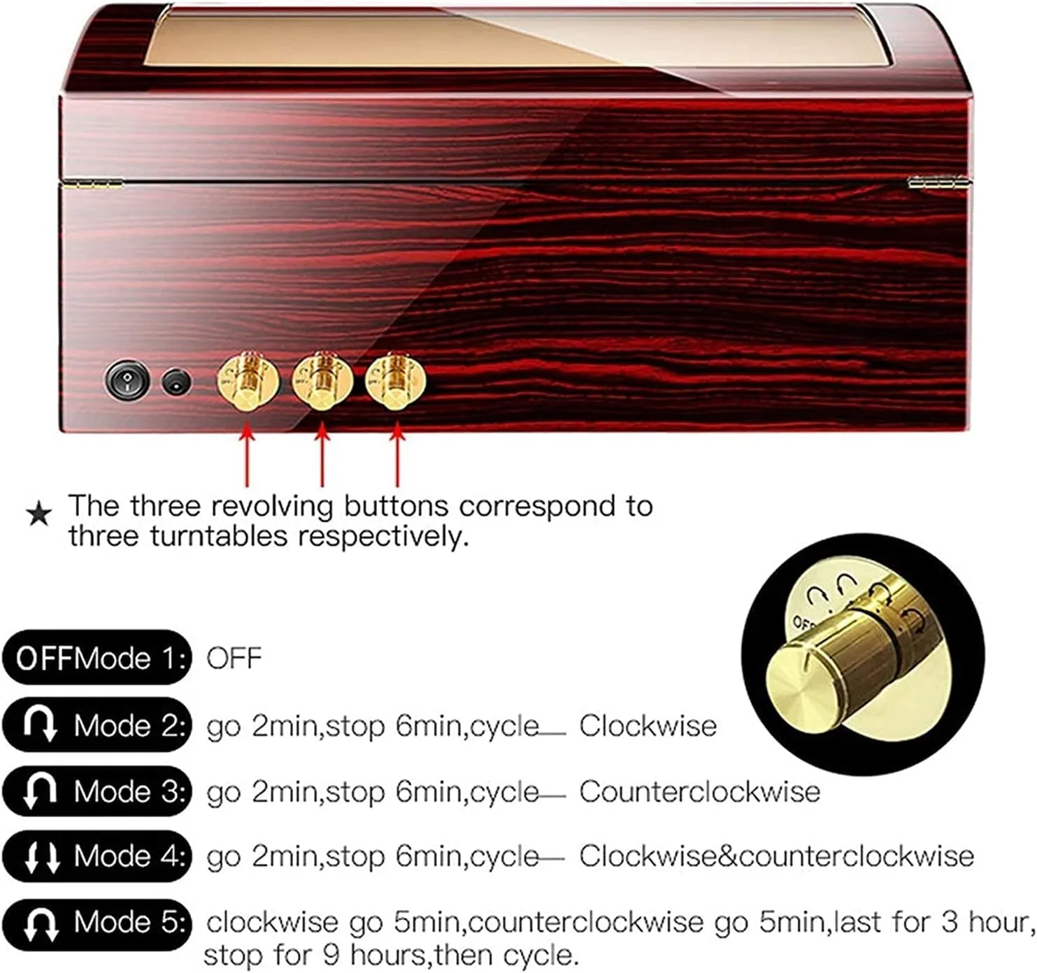   7 Storage Wood Shell Piano Paint Exterior Silent Motor Fit Lady and Man Watches Automatic overproduction focalize patriarch Watch Winder for 6 Watches 