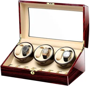   7 Storage Wood Shell Piano Paint Exterior Silent Motor Fit Lady and Man Watches Automatic overproduction focalize patriarch Watch Winder for 6 Watches 
