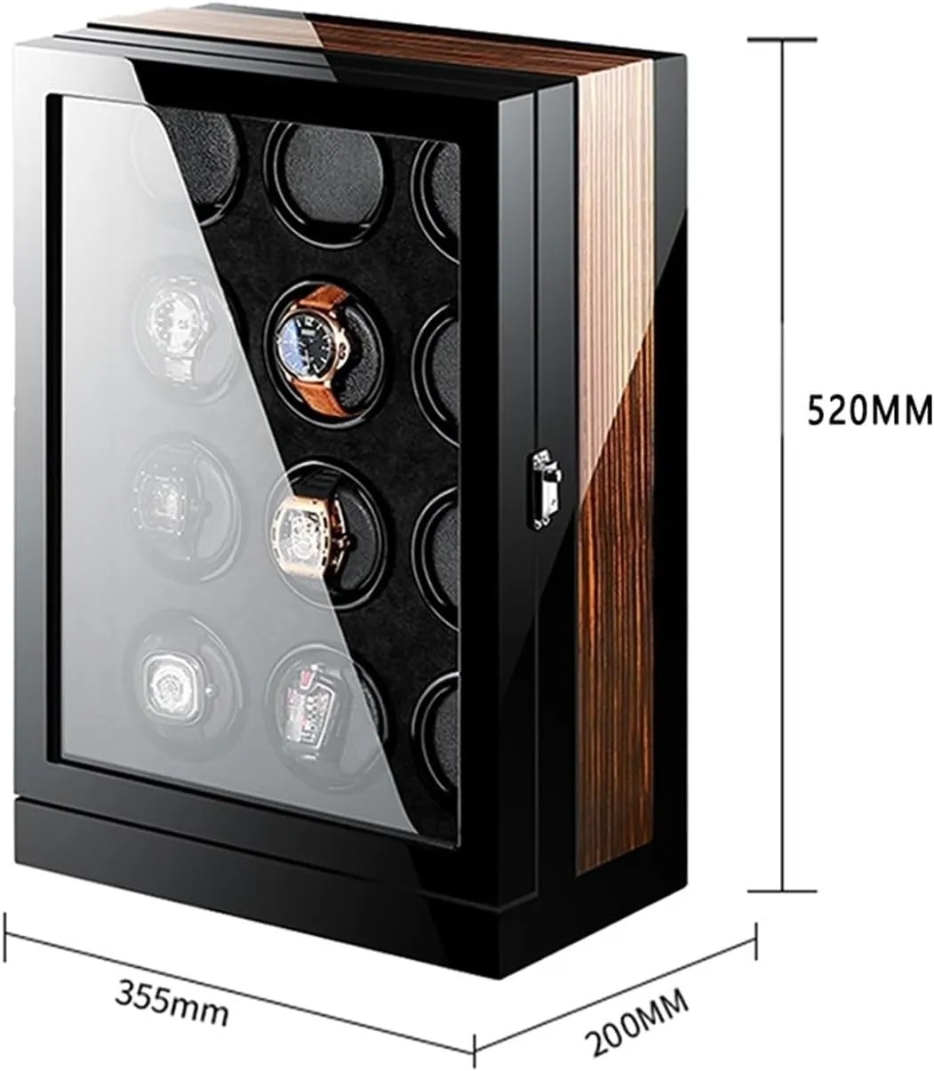 9 12 24 Watch,12 0 Automatic plus Watch Winder for Mechanical Watch Watch Storage Box with LCD Display Adjustable Pillow Multi-Epitope Display Box for 2 4 6 