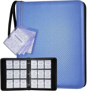 9 Pocket) Premium 9-Pocket Card Binder 720 Capacity, Zippered Trading Card Holder for MTG, Sports & Collectible Cards �C exam Hawaii Acid-Free, Durable & Travel-Friendly Storage (Blue, 