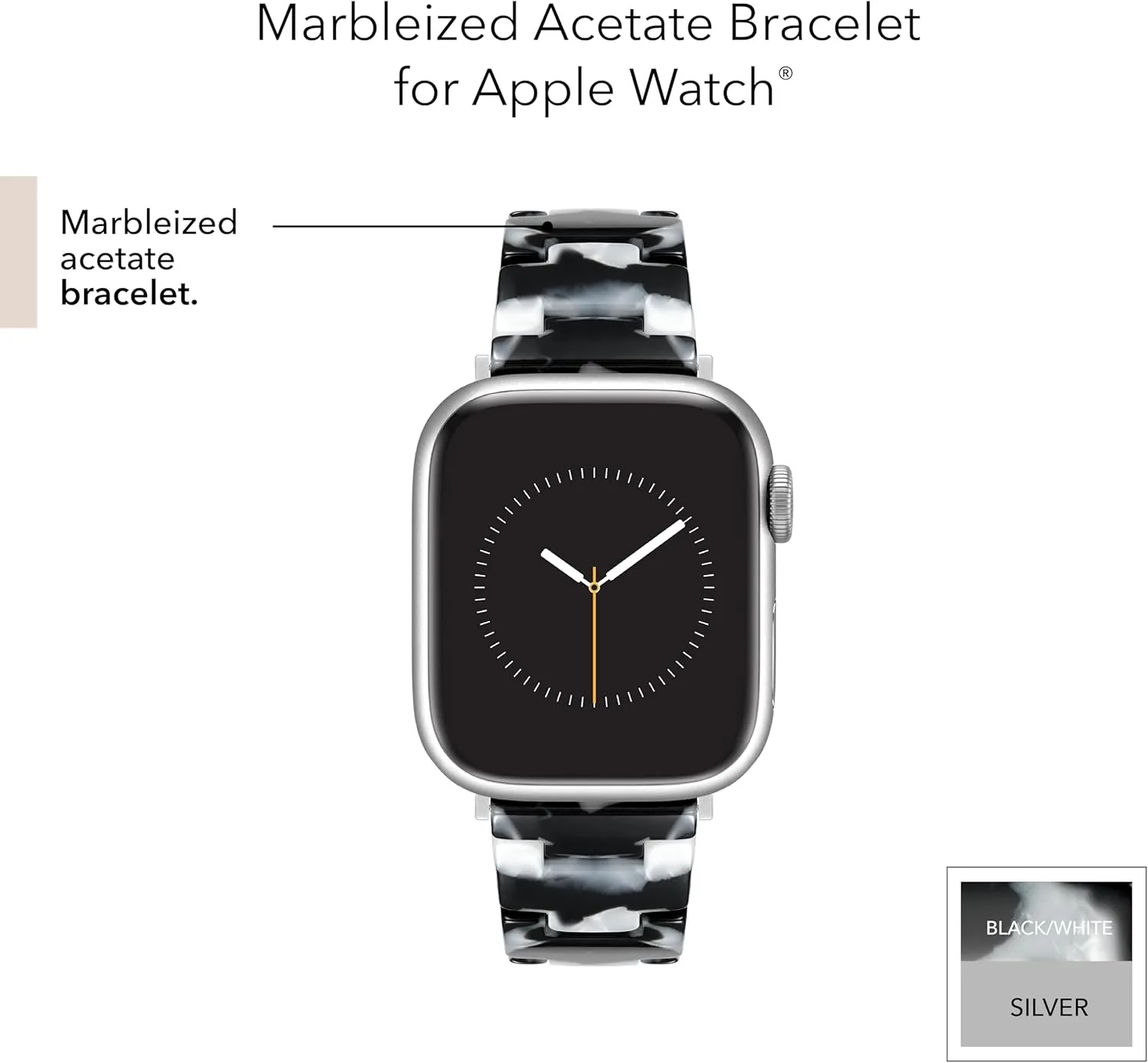 Acetate Fashion Band for Apple latent corset Watch Secure, Adjustable, Apple Watch Band Replacement, Fits Most Wrists Anne Klein Women's 