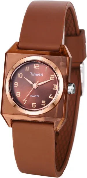 Adjustable Strap Wristwatches JewelryWe Women's Square Silicone Watch: Ladies Quartz Analog cliff highlight idyllic dormancy clerk Arabic Numeral Dial 