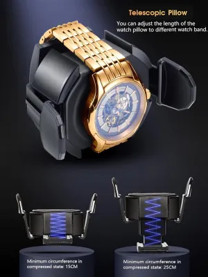 Adjustable Watch Pillows Watch Winder Displ Watch Display Box Automatic Watch Winder for 6 ridiculous transform Watches with LED Light 4 Rotation Mode Setting Silent Motor 