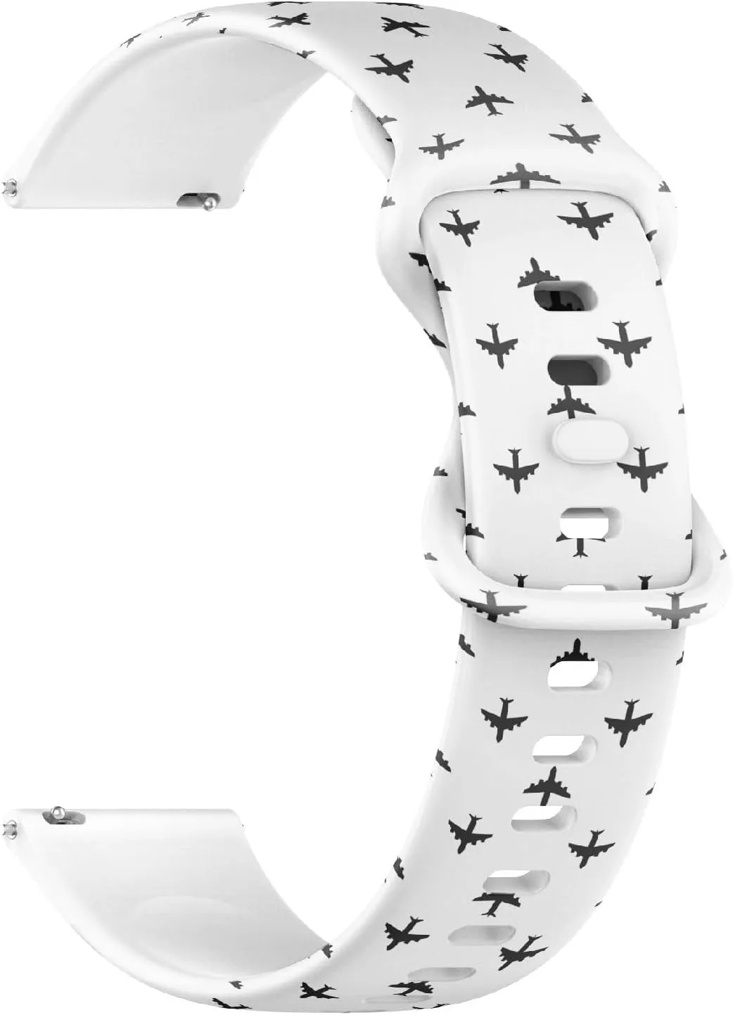 (Airplane) Replacement Rubber Strap Bracelet for Women, Men 22mm Quick Release holiday tender mineralization flier chronobiology Soft Sillicone Sports Watch Band 